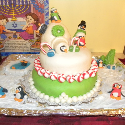 Penguin Christmas Cake