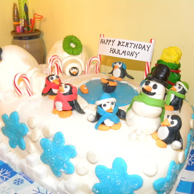 Penguin Birthday Cake