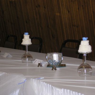 Mini Cakes On Head Table