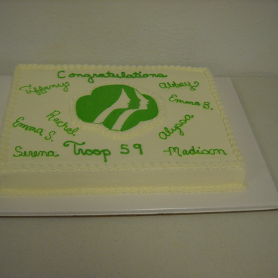 Girl Scout Flying Up Cake