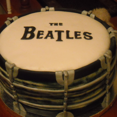 Beatles Drum Birthday Cake