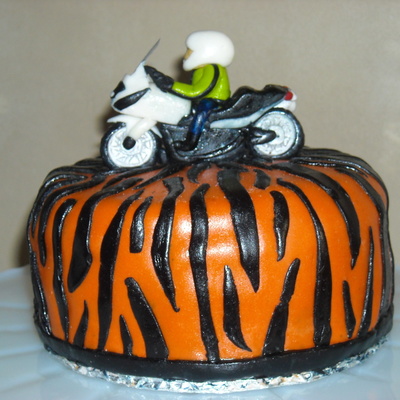 Tiger Motorcycle Cake