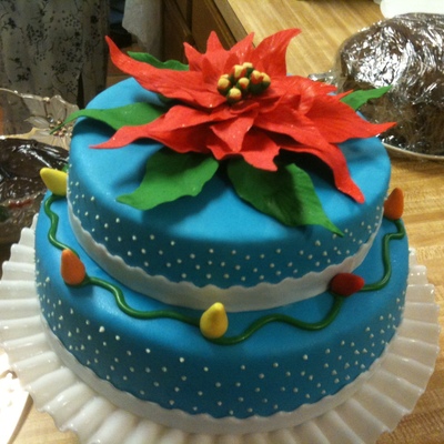 Poinsettia Cake