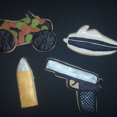 Gun, Boat, Bullet & Quad Cookies