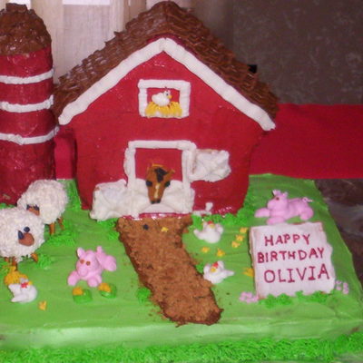 Farm Animal Birthday Cake