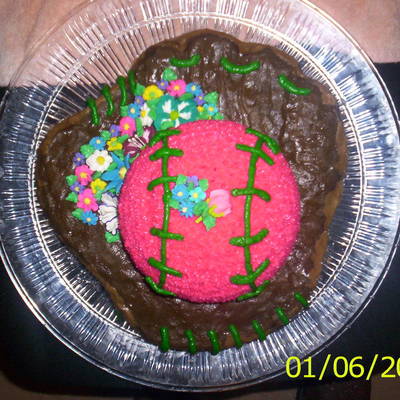 Girl Softball Player Cake