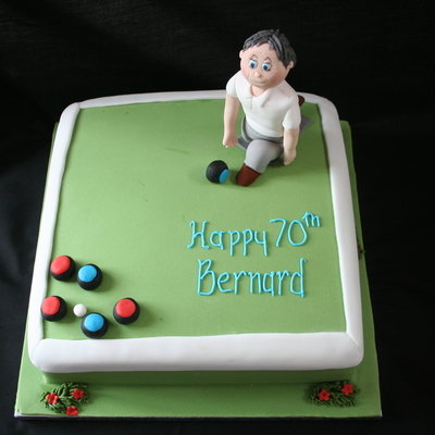 70Th Birthday Lawn Bowls Cake