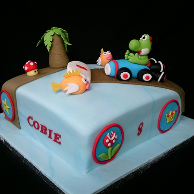Super Mario Yoshi Cake