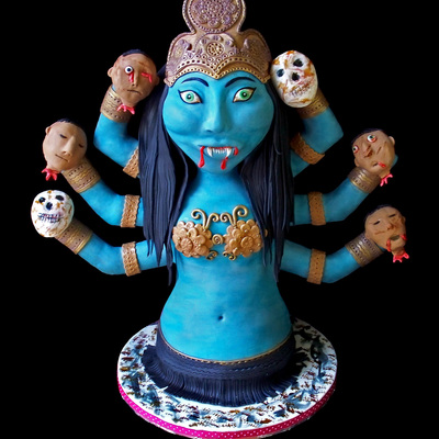 Evil Goddess Halloween Cake