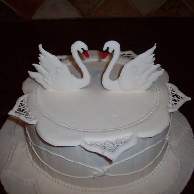 Royal Iced Swan Cake