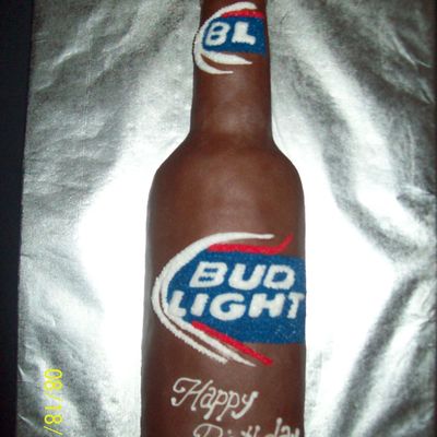 Bud Light Bottle Cake