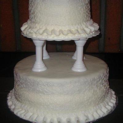 First Tiered Cake With Corneli Lace