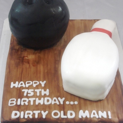 Bowling Ball And Pin Cake