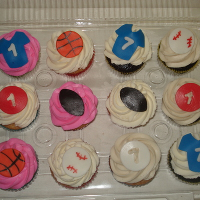 Sports Theme Cupcakes