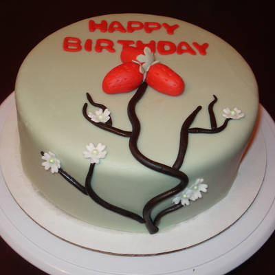 Strawberry Birthday Cake