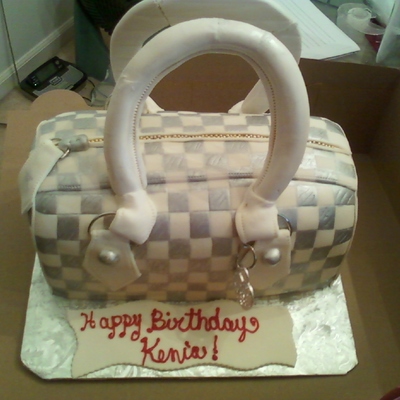 Louis V Purse Cake