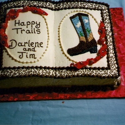 Happy Trails Retirement Cake