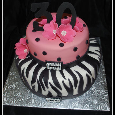 30Th Birthday - Zebra / Pink