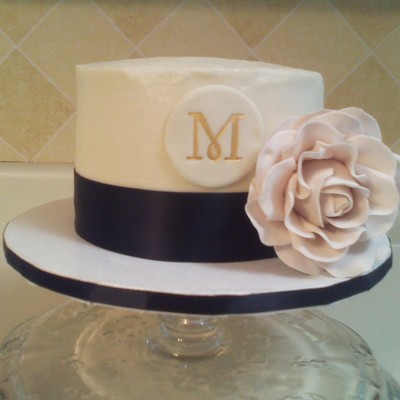 Birthday Cake With Gumpaste Rose