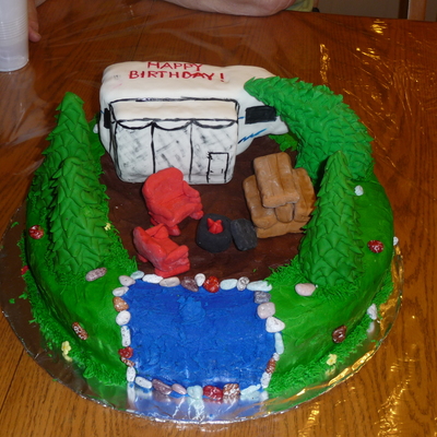 Campsite Birthday Cake