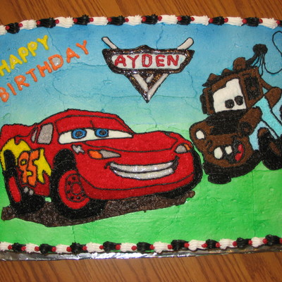 Lightning Mcqueen Cake