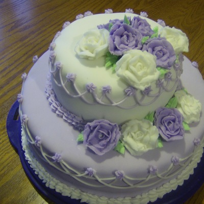 Purple 2 Tier Cake