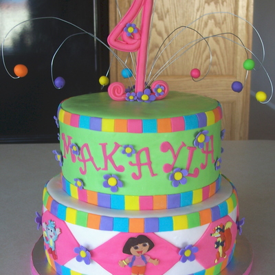 Dora Cake For My Daughter's 4Th Birthday