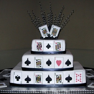 Spades Groom's Cake