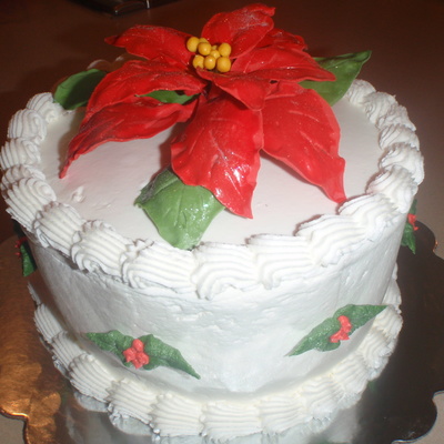 Pointsettia Cake