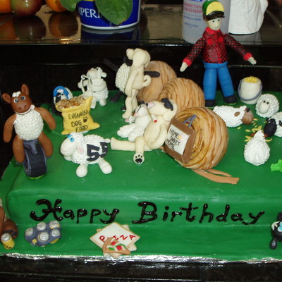 Sheep Birthday Cake