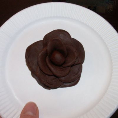 First Try At A Chocolate Clay Rose.
