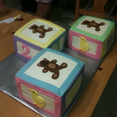 Baby Block Cakes