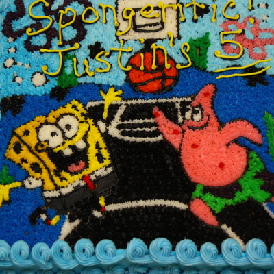 Spongebob And Patrick Shooting Hoops!