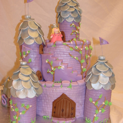 Purple And Silver Princess Cake