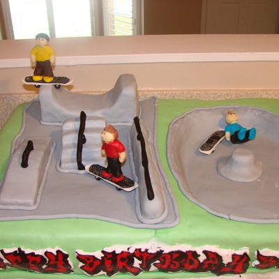 Skateboard Park Cake
