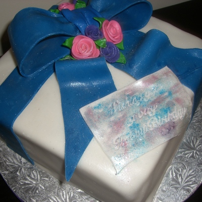 Gift Box Birthday Cake