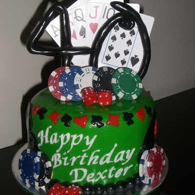 40Th Birthday Poker Cake