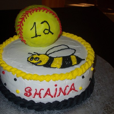Softball Birthday Cake