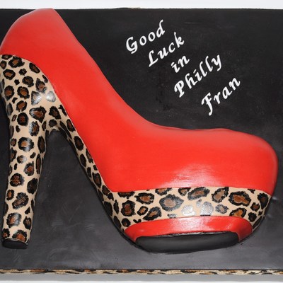 Fran's Red And Leopard Stiletto Heel