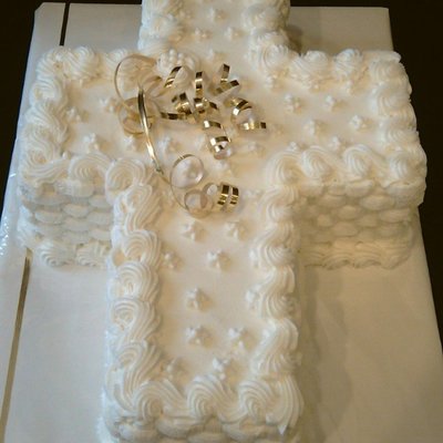 First Communion Cross Cake