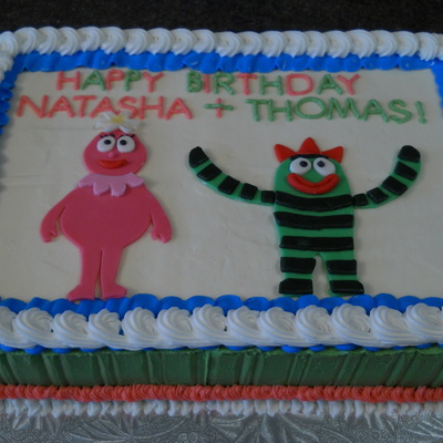 Yo Gabba Gabba Sheet Cake
