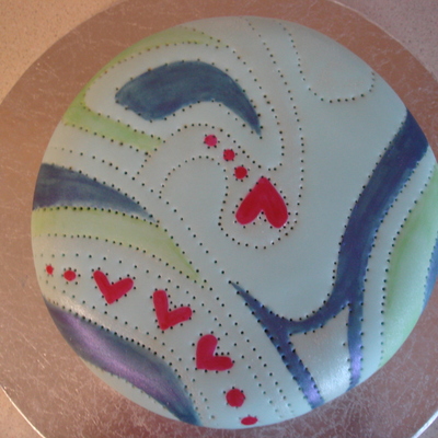 Quilted Valentine's Day Cake