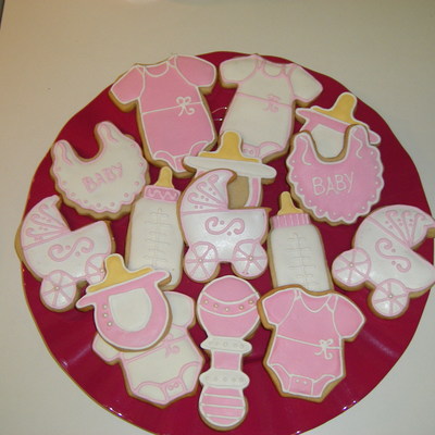 Baby Girl Shower Cookies