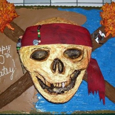Pirates Of The Caribbean Skull Cake