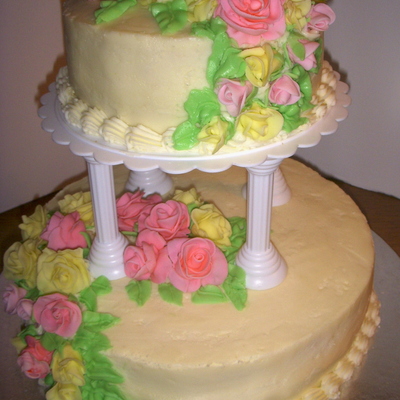 Two Tier Wedding Cake For Afternoon Wedding