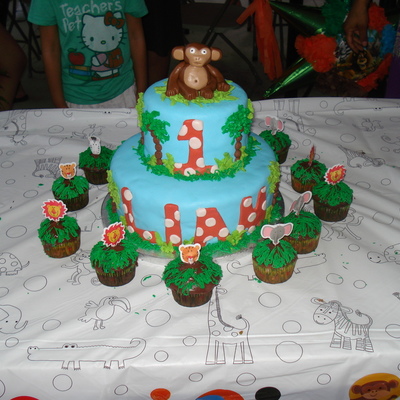 Monkey/jungle/safari Cake