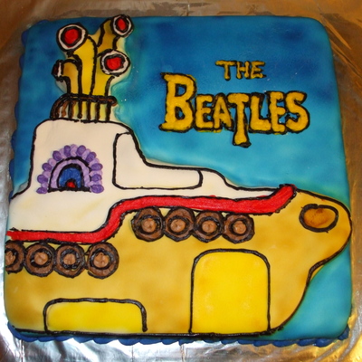 Yellow Submarine Beatles Cake