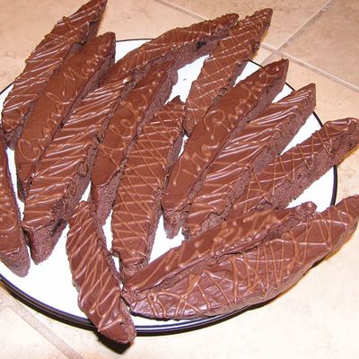 Triple Chocolate Chunk Biscotti