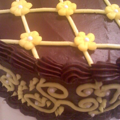 Yellow And Brown With Flowers