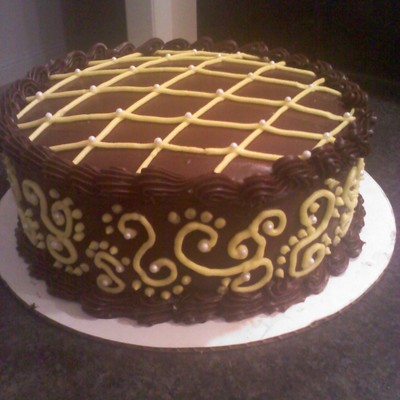 Brown And Yellow Cake
